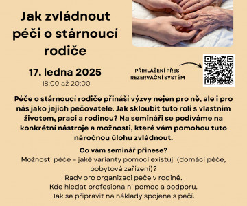 Seminář: Jak zvládnout péči o stárnoucí rodiče